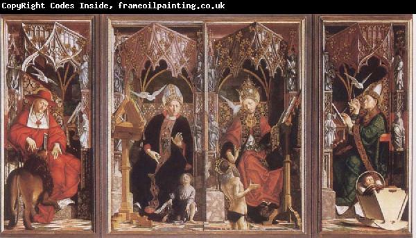 PACHER, Michael Altarpiece of the Earyly Chuch Fathers